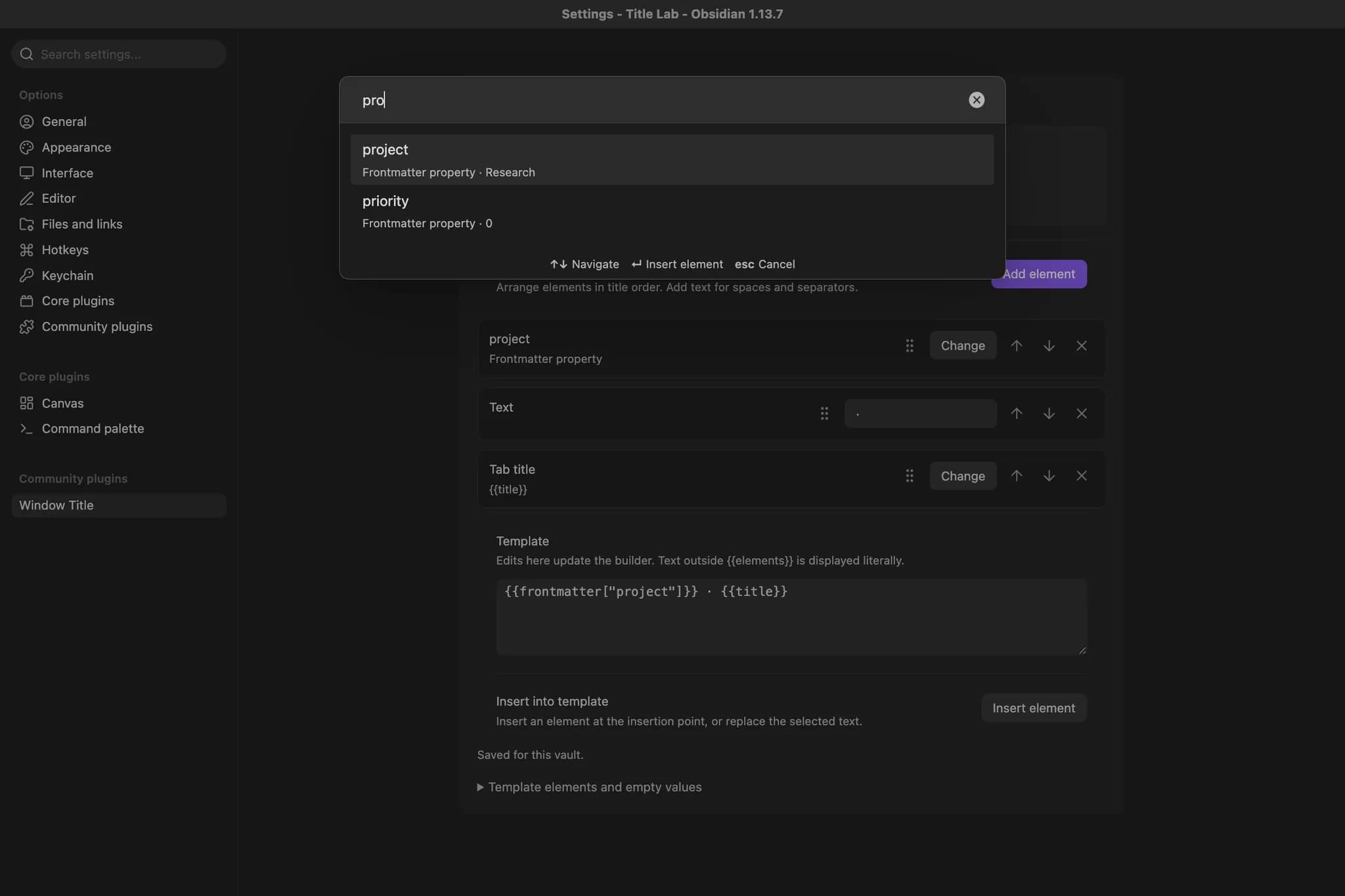 Window Title screenshot