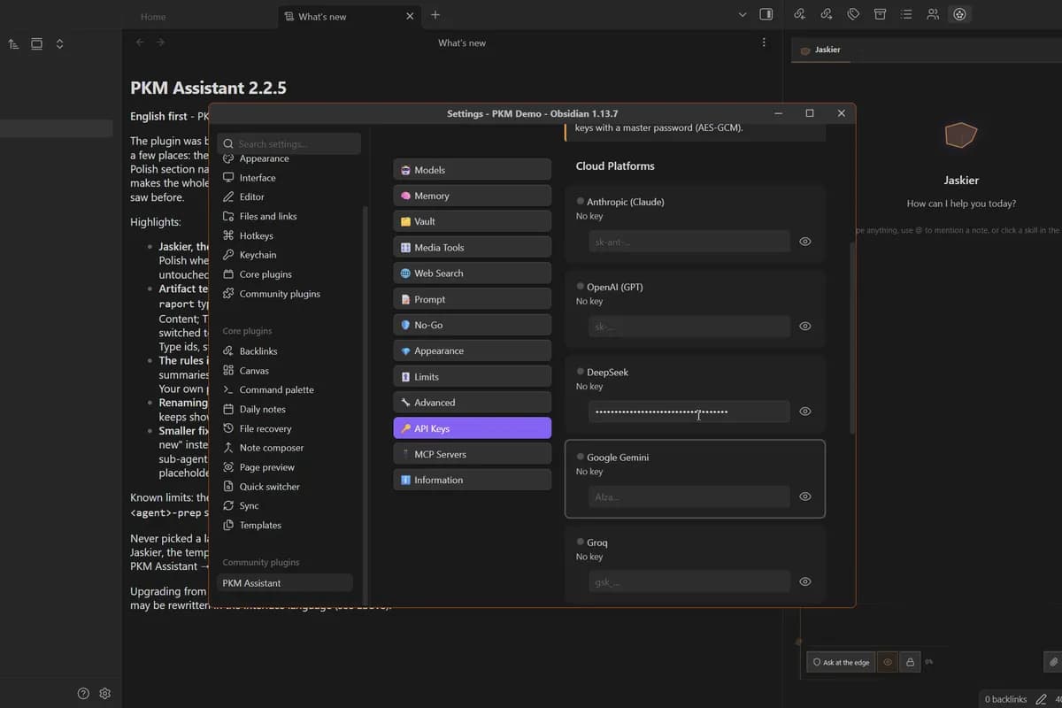PKM Assistant screenshot