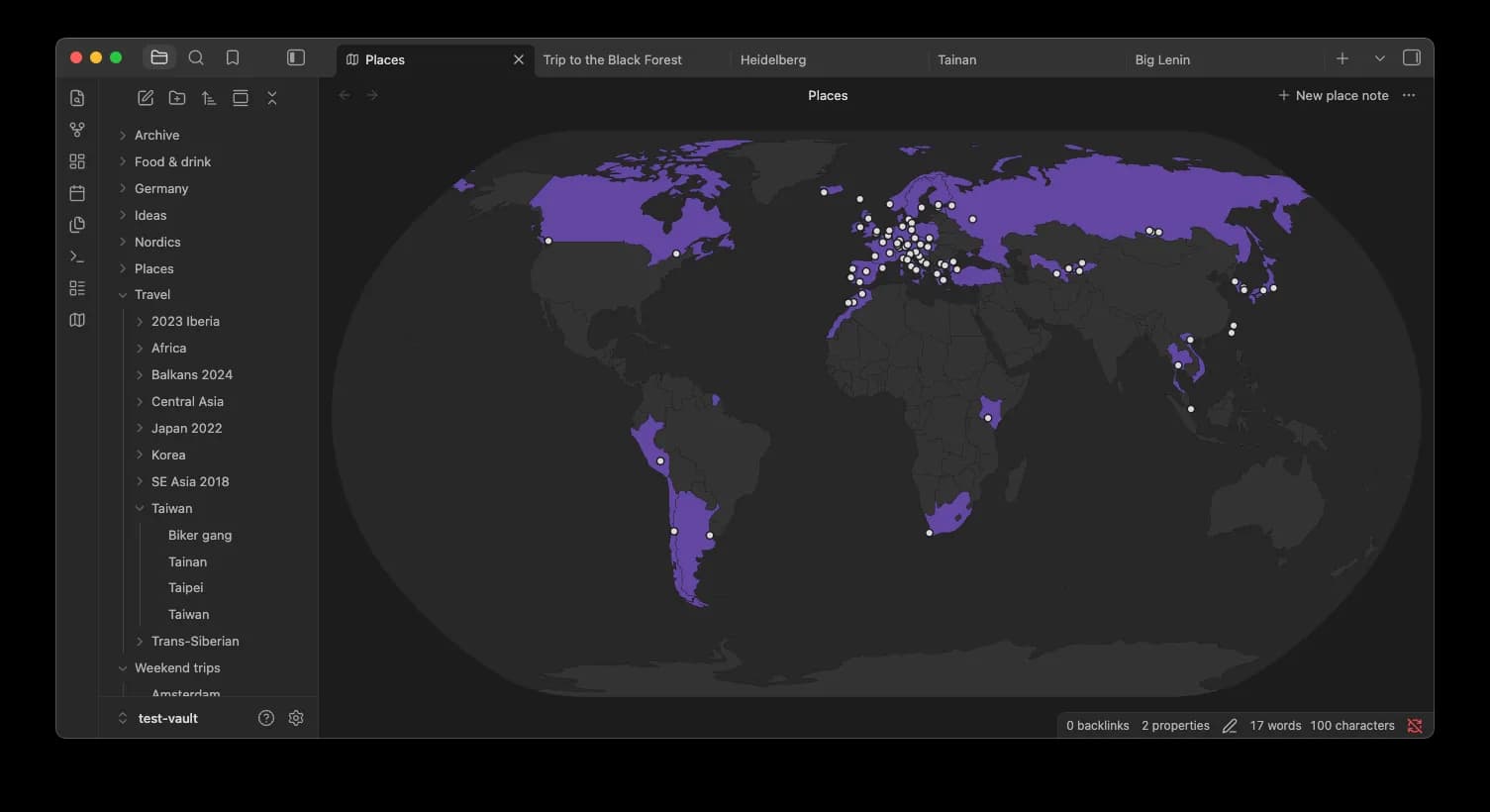 Place Notes screenshot