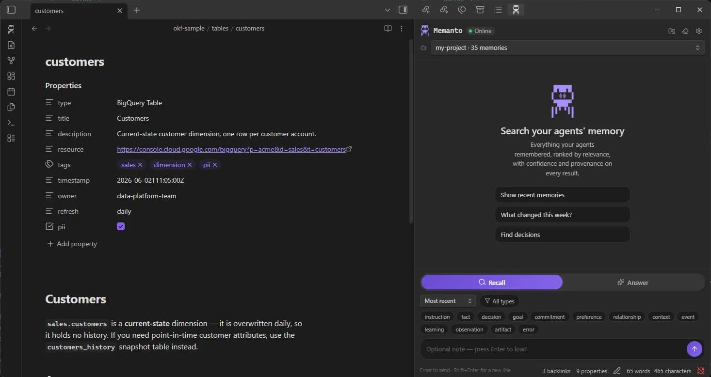 Memanto screenshot