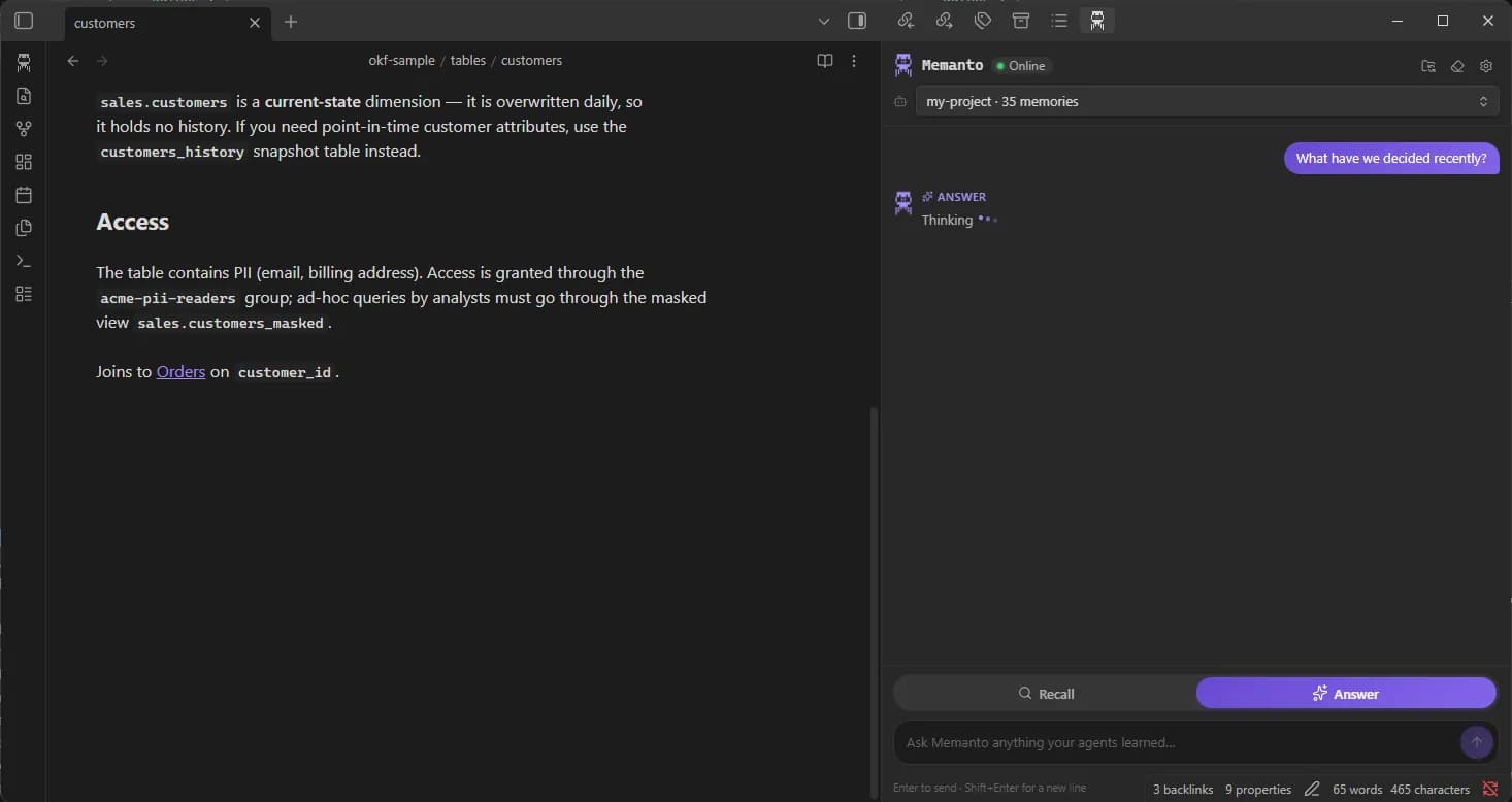 Memanto screenshot