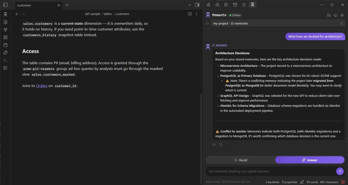 Memanto screenshot
