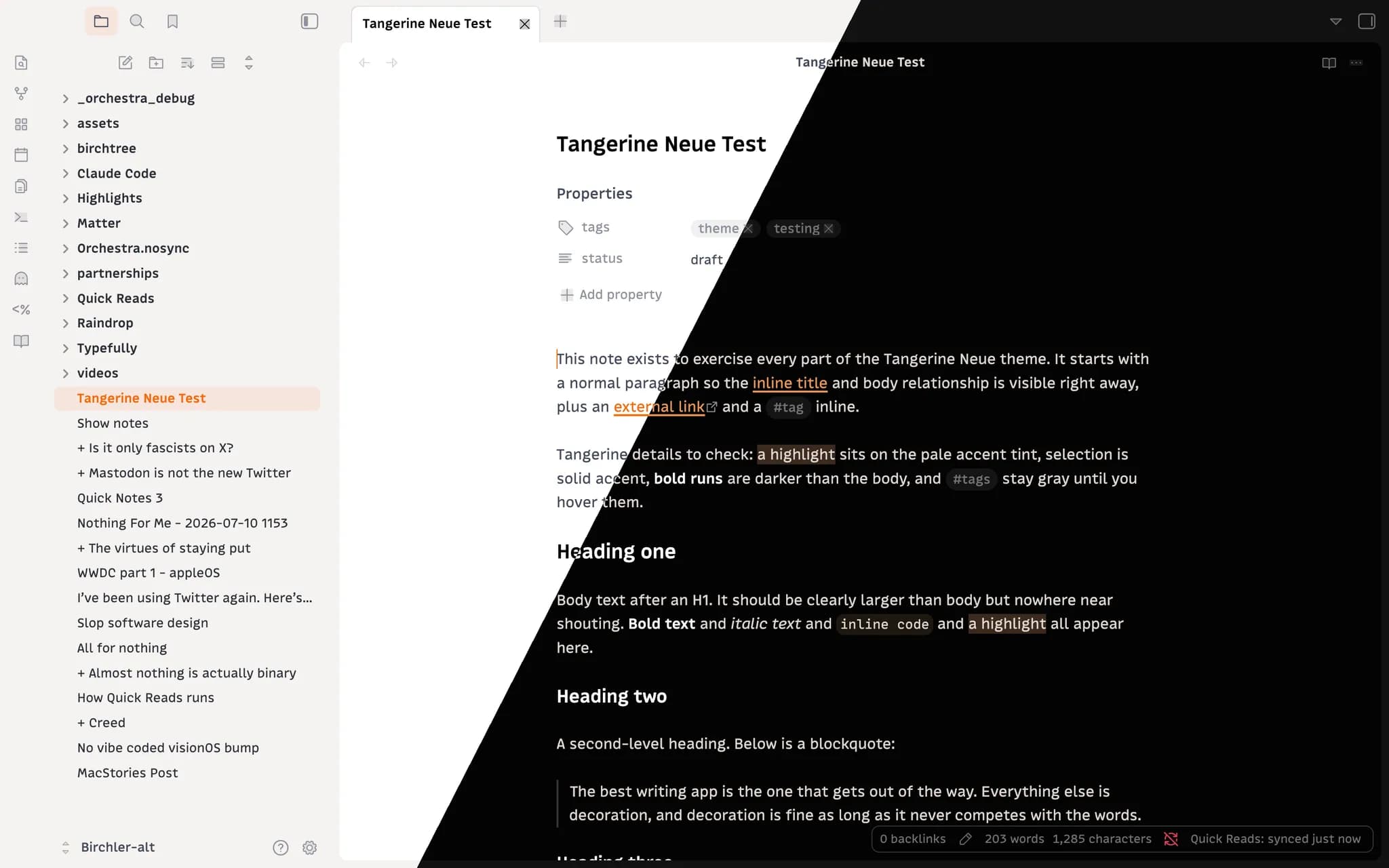 Tangerine Neue screenshot