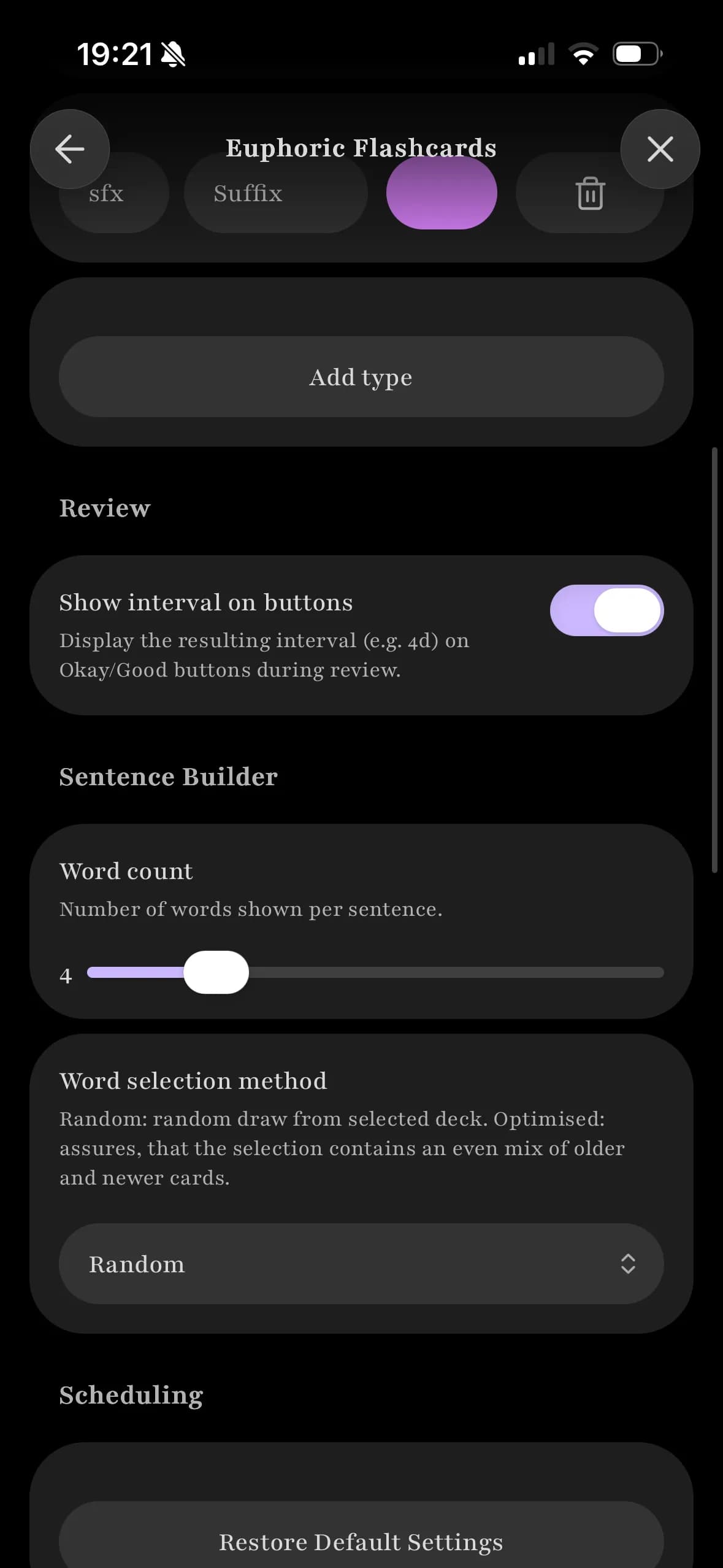 Euphoric Flashcards screenshot