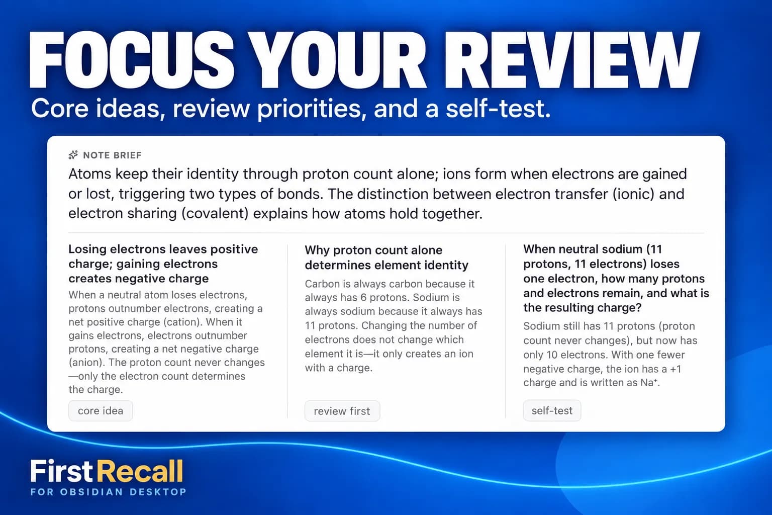 FirstRecall screenshot