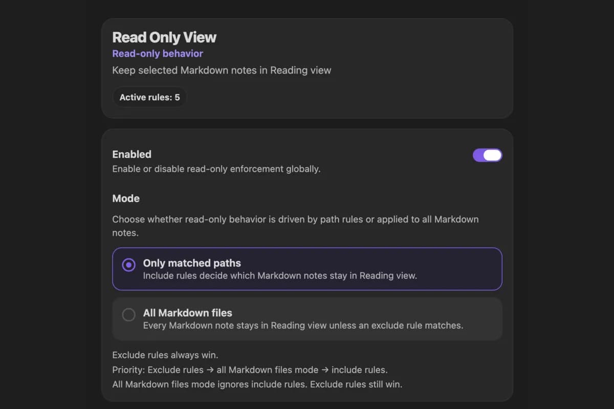 Read Only View screenshot