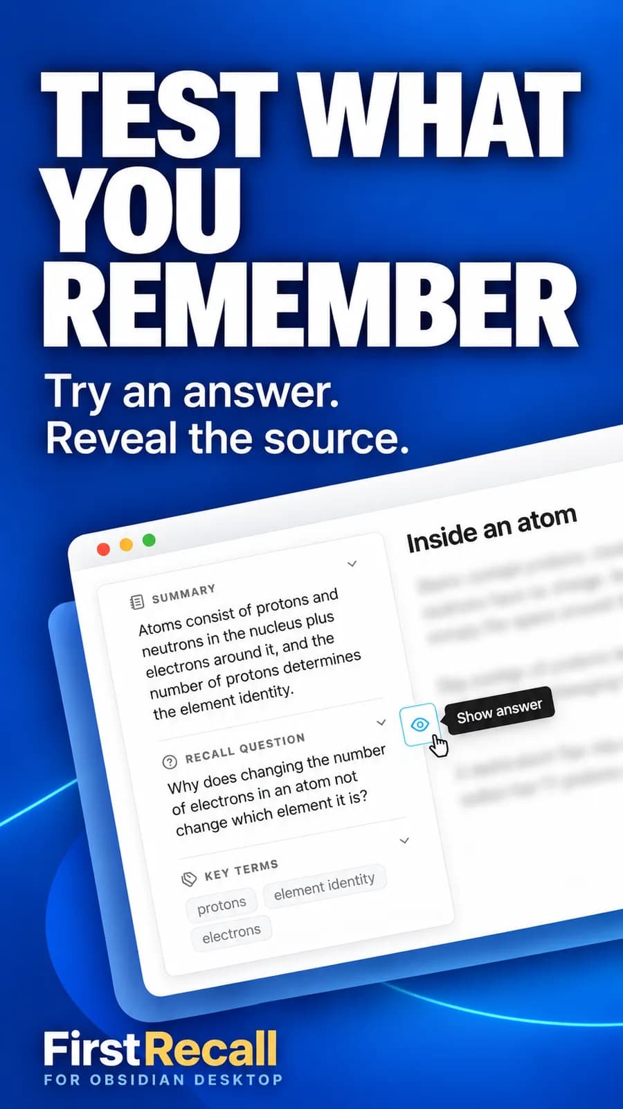 FirstRecall screenshot