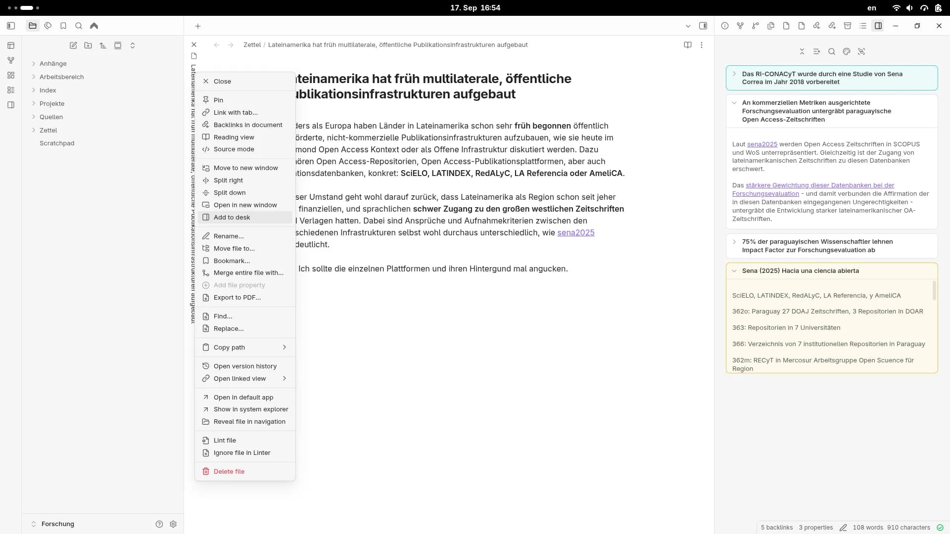Desk Sidebar screenshot