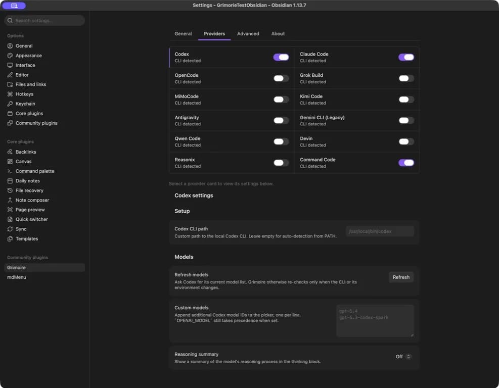 Grimoire screenshot