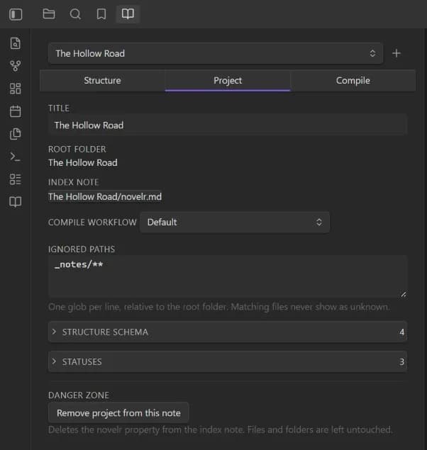 Novelr screenshot