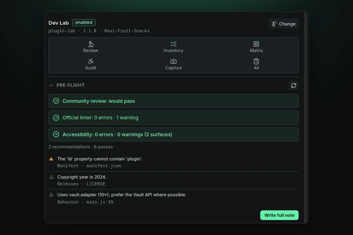Dev Lab screenshot