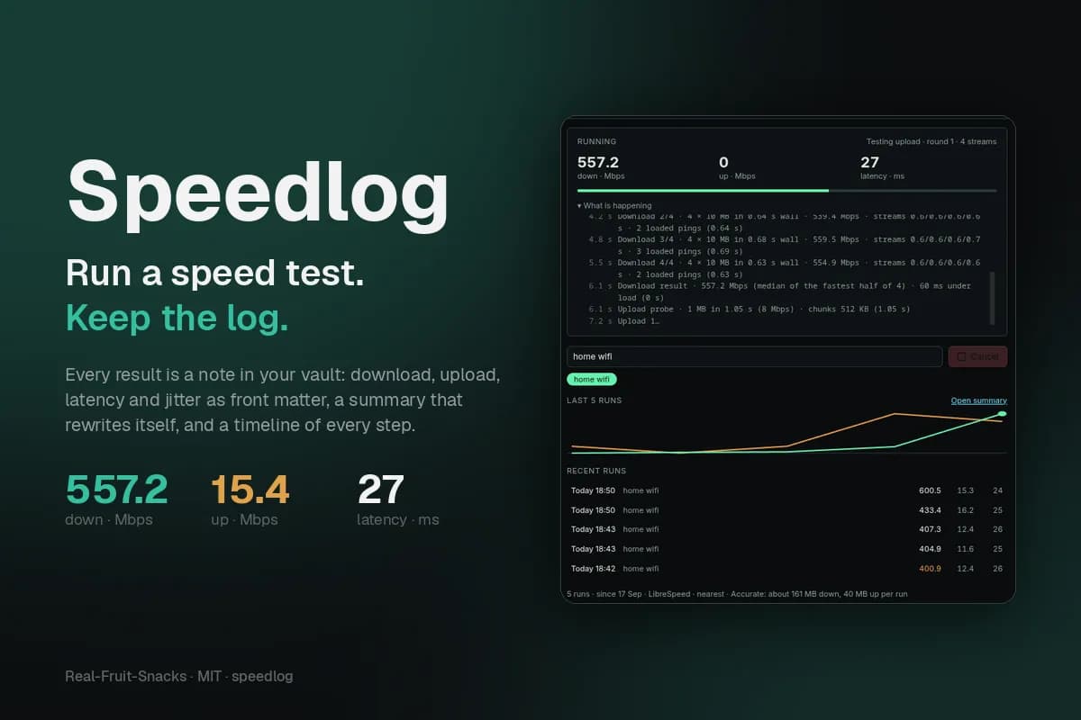 Speedlog screenshot