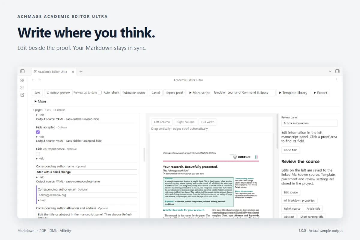 Achmage Academic Editor Ultra screenshot
