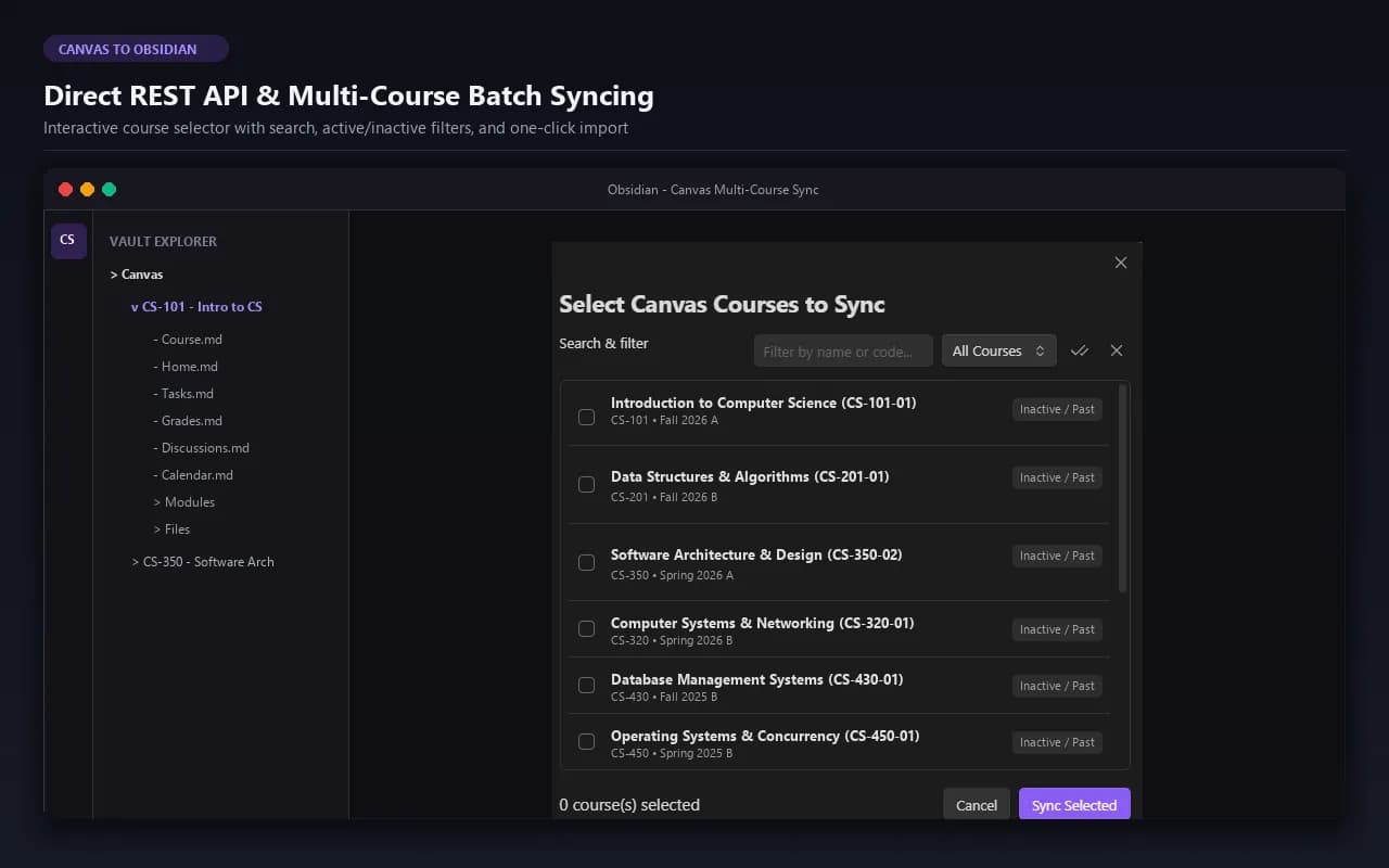 Canvas Sync Bridge screenshot
