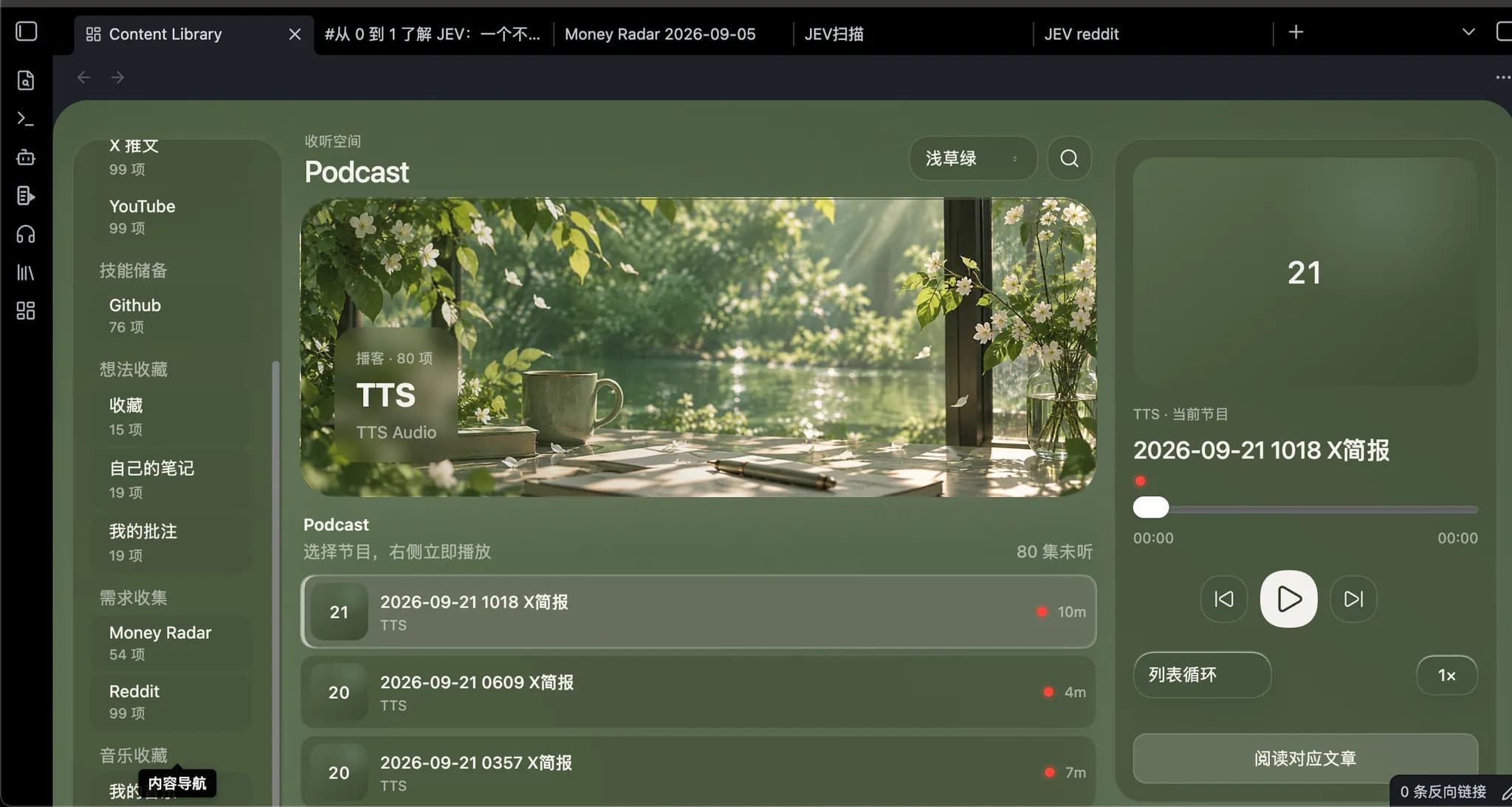 Content Library Dashboard screenshot