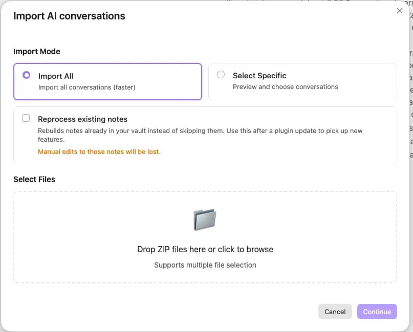 Nexus AI Chat Importer screenshot