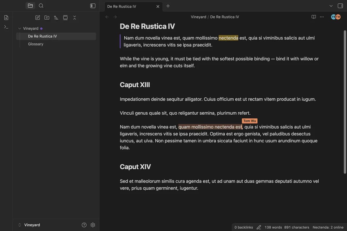 Nectenda screenshot