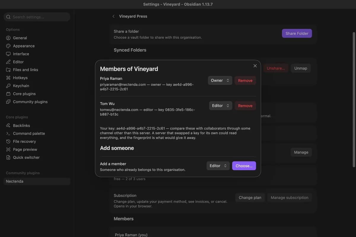 Nectenda screenshot