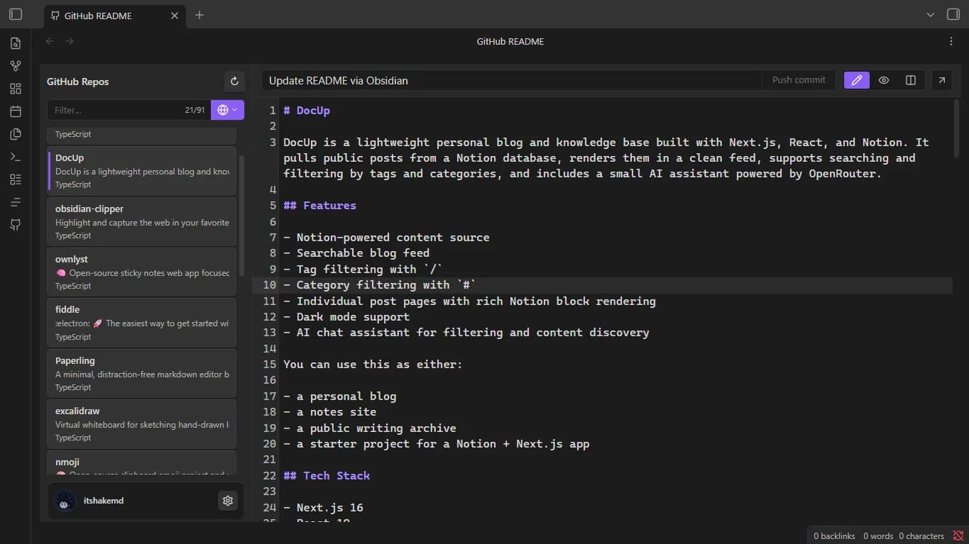 GitHub README screenshot