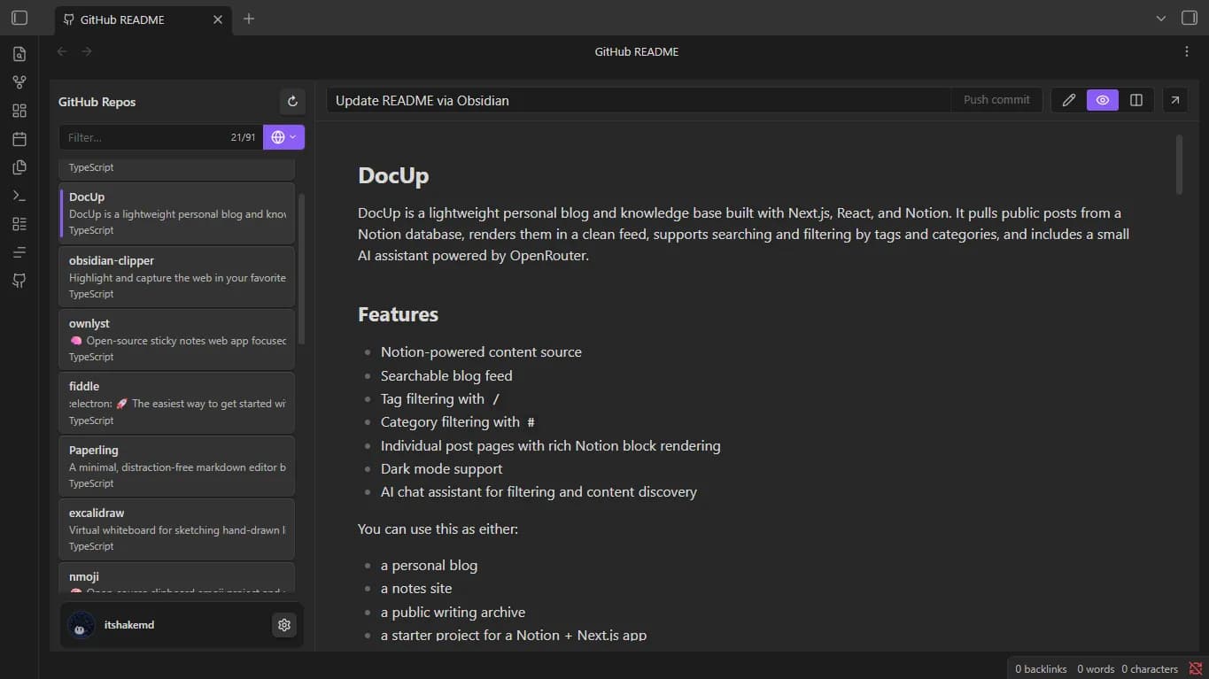 GitHub README screenshot
