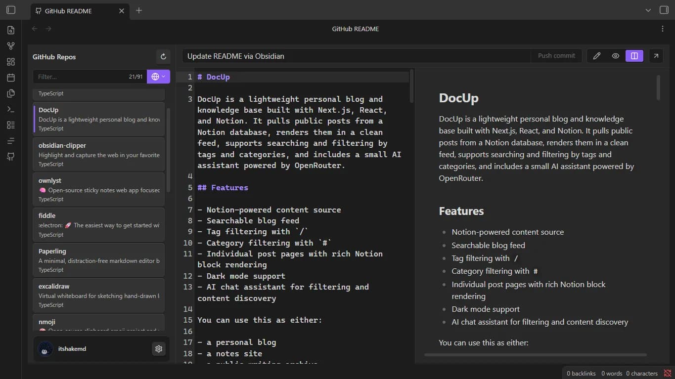 GitHub README screenshot