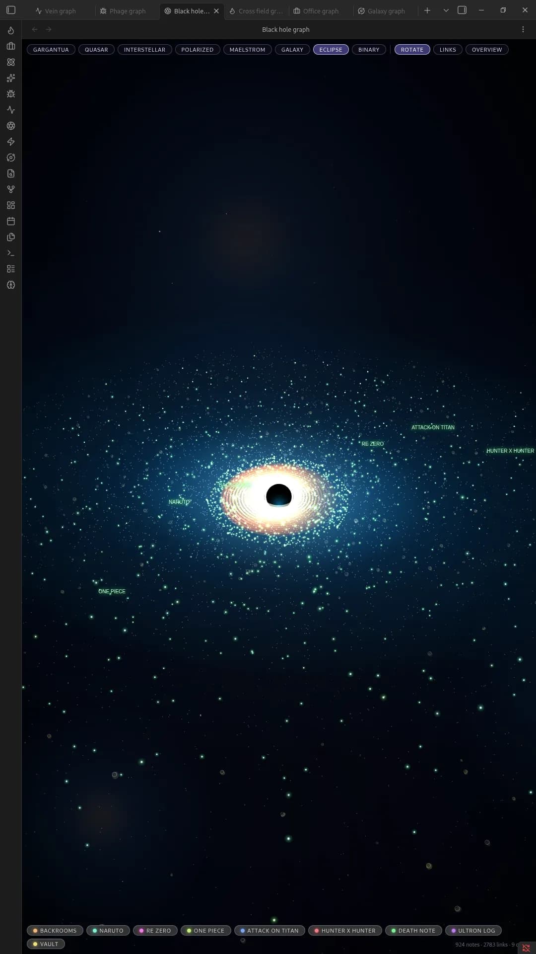 Black Hole Graph screenshot