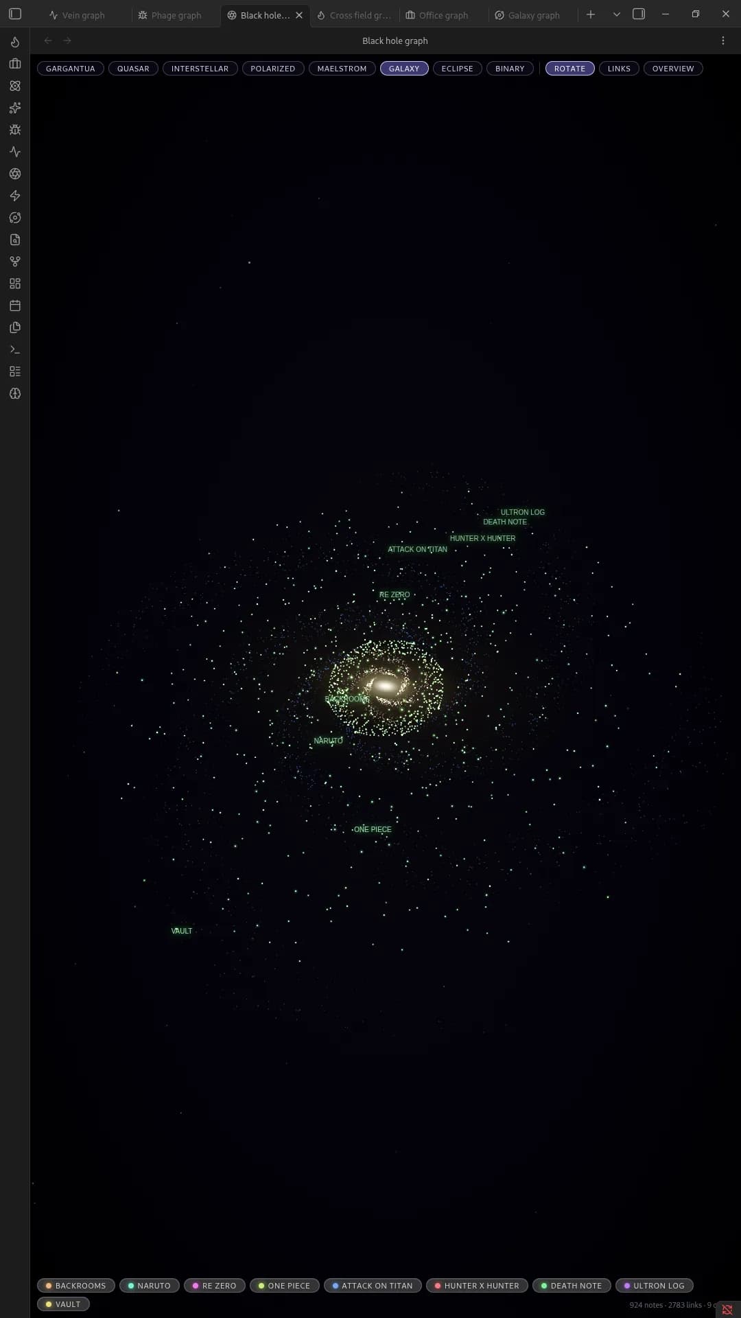 Black Hole Graph screenshot