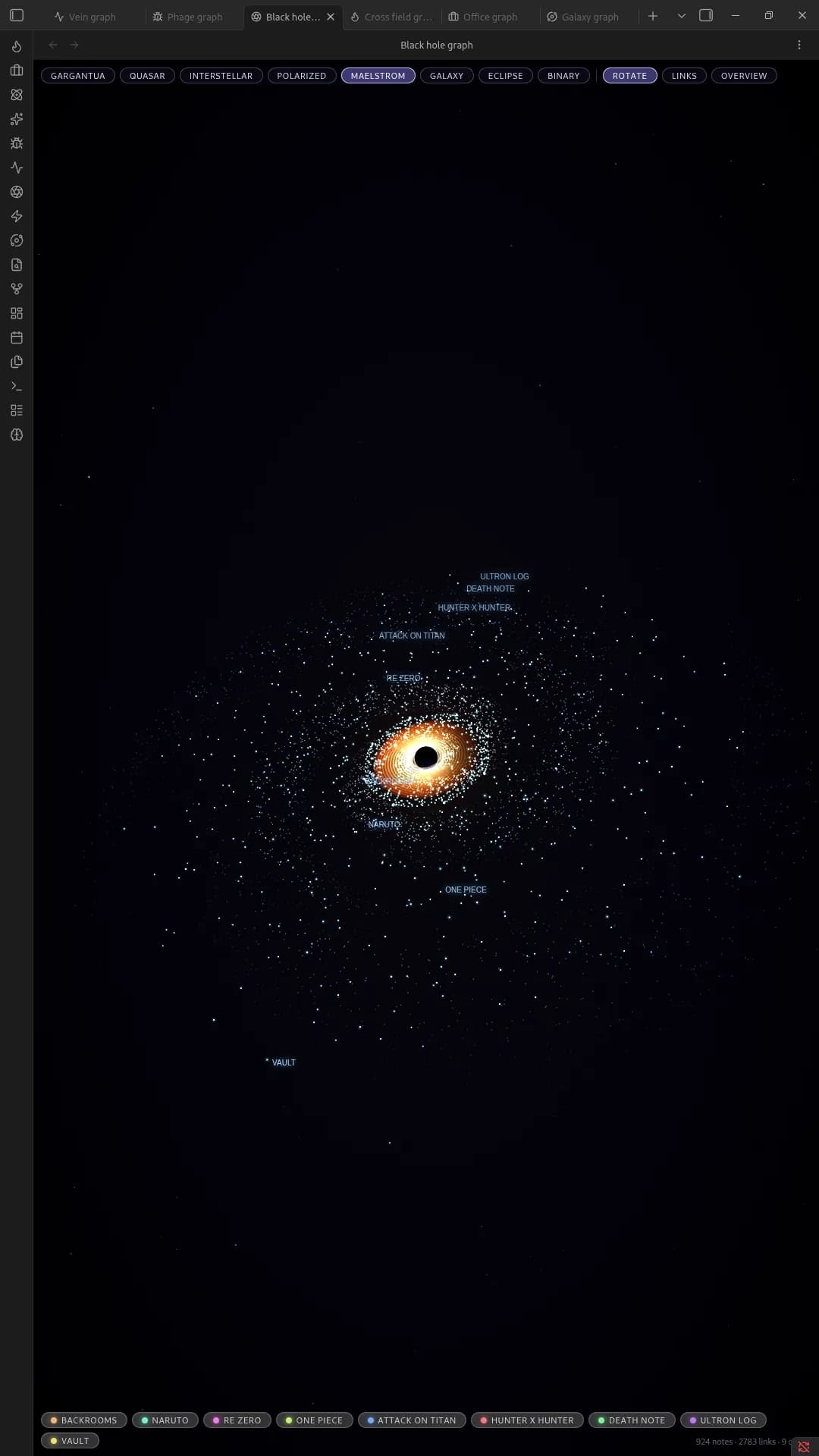 Black Hole Graph screenshot