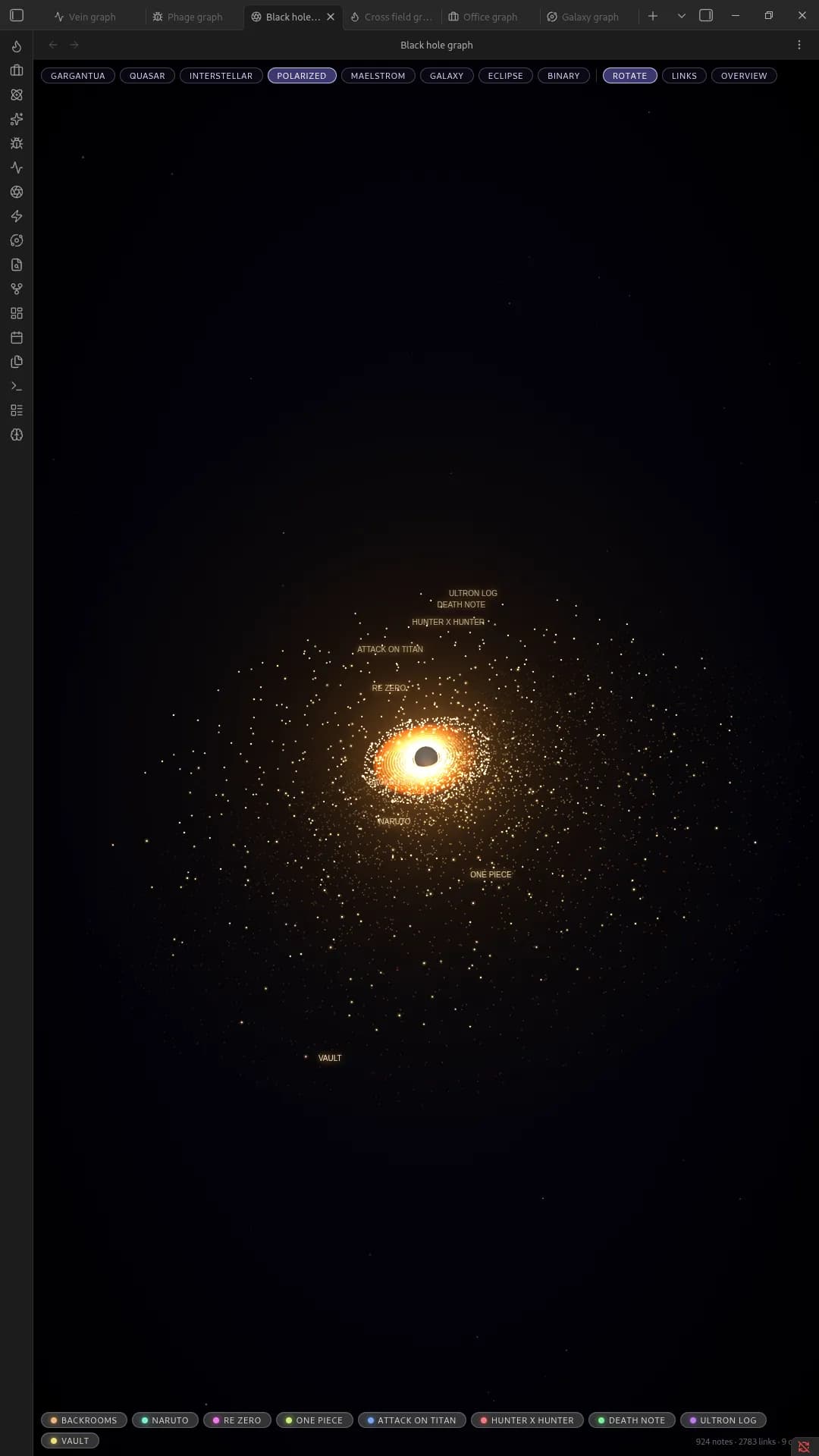 Black Hole Graph screenshot
