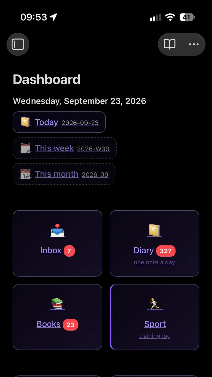 Dashy screenshot