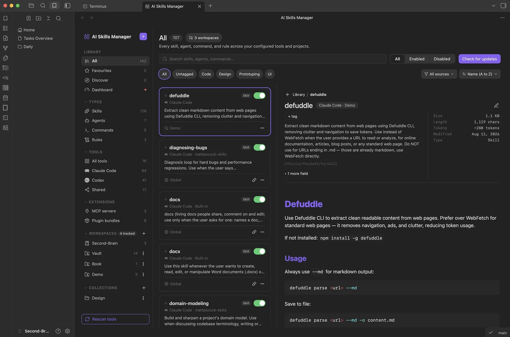 AI Skills Manager screenshot