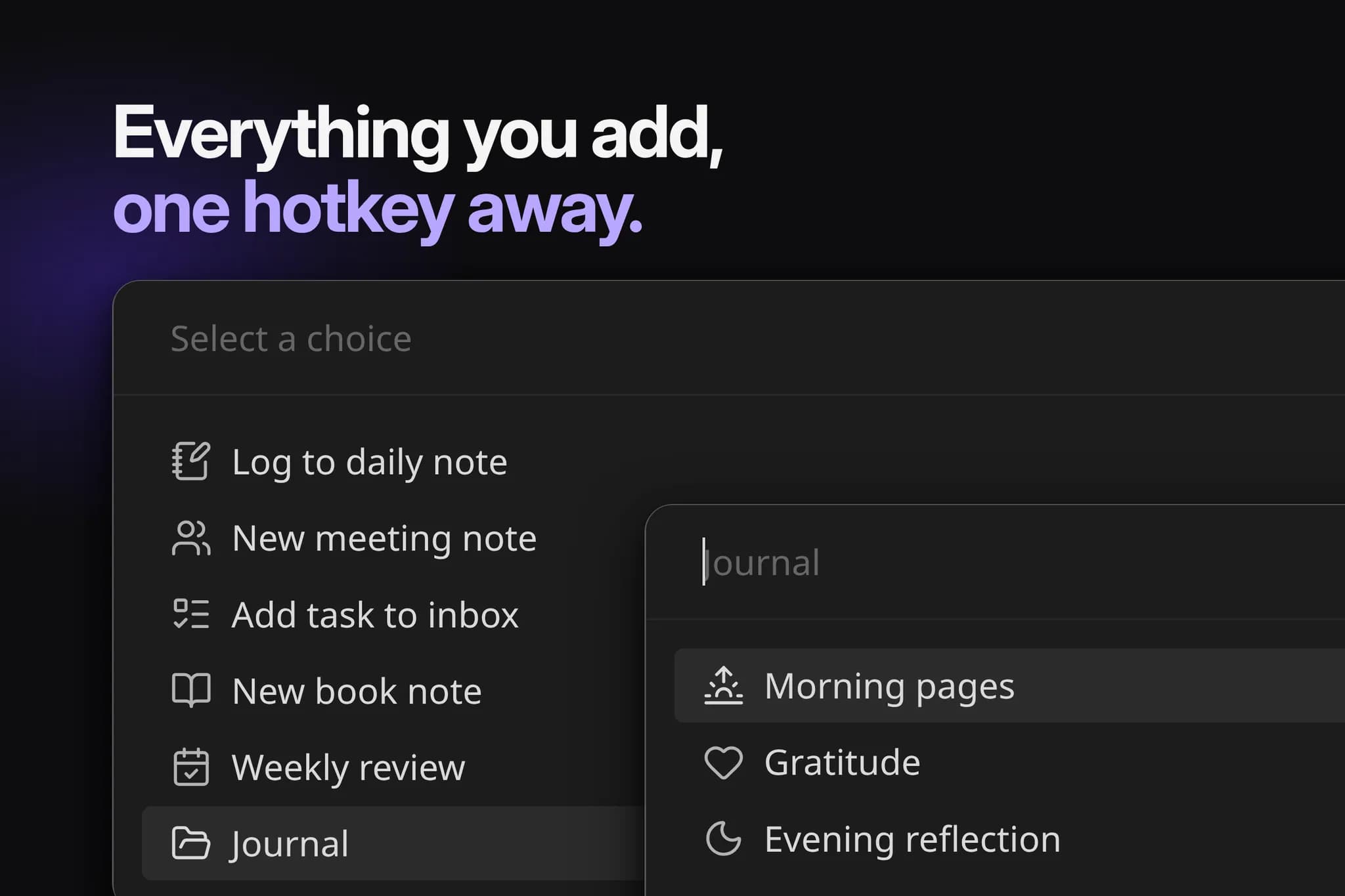 QuickAdd screenshot