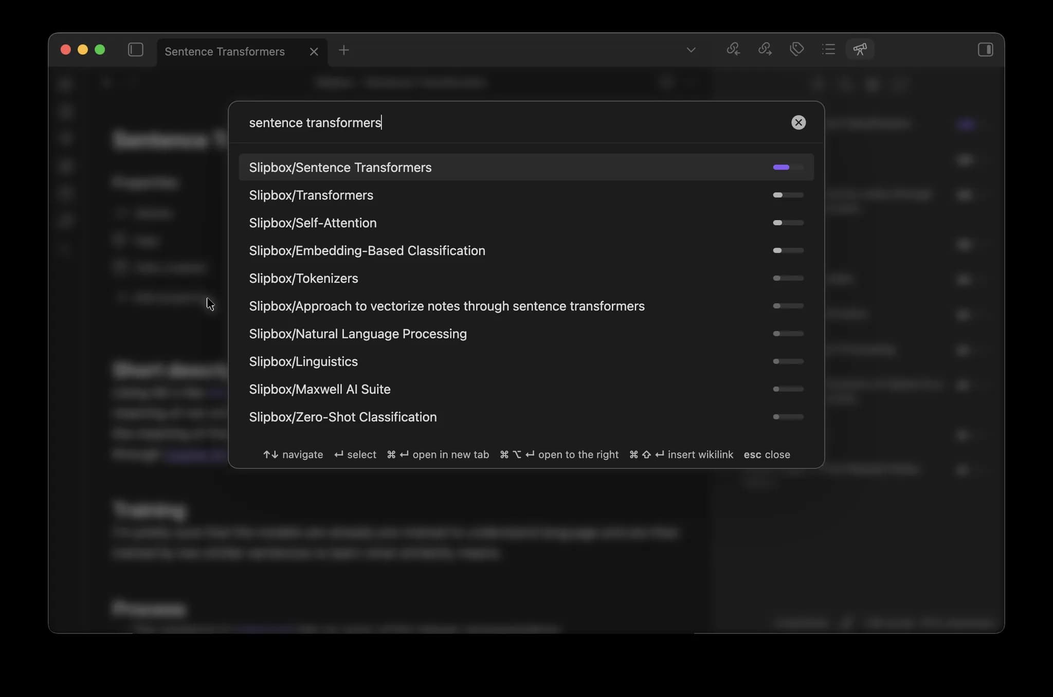 Similarity screenshot