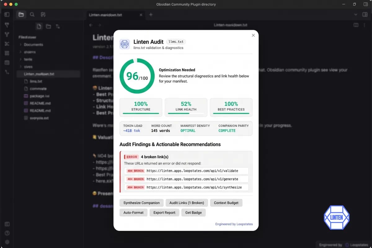 Linten screenshot