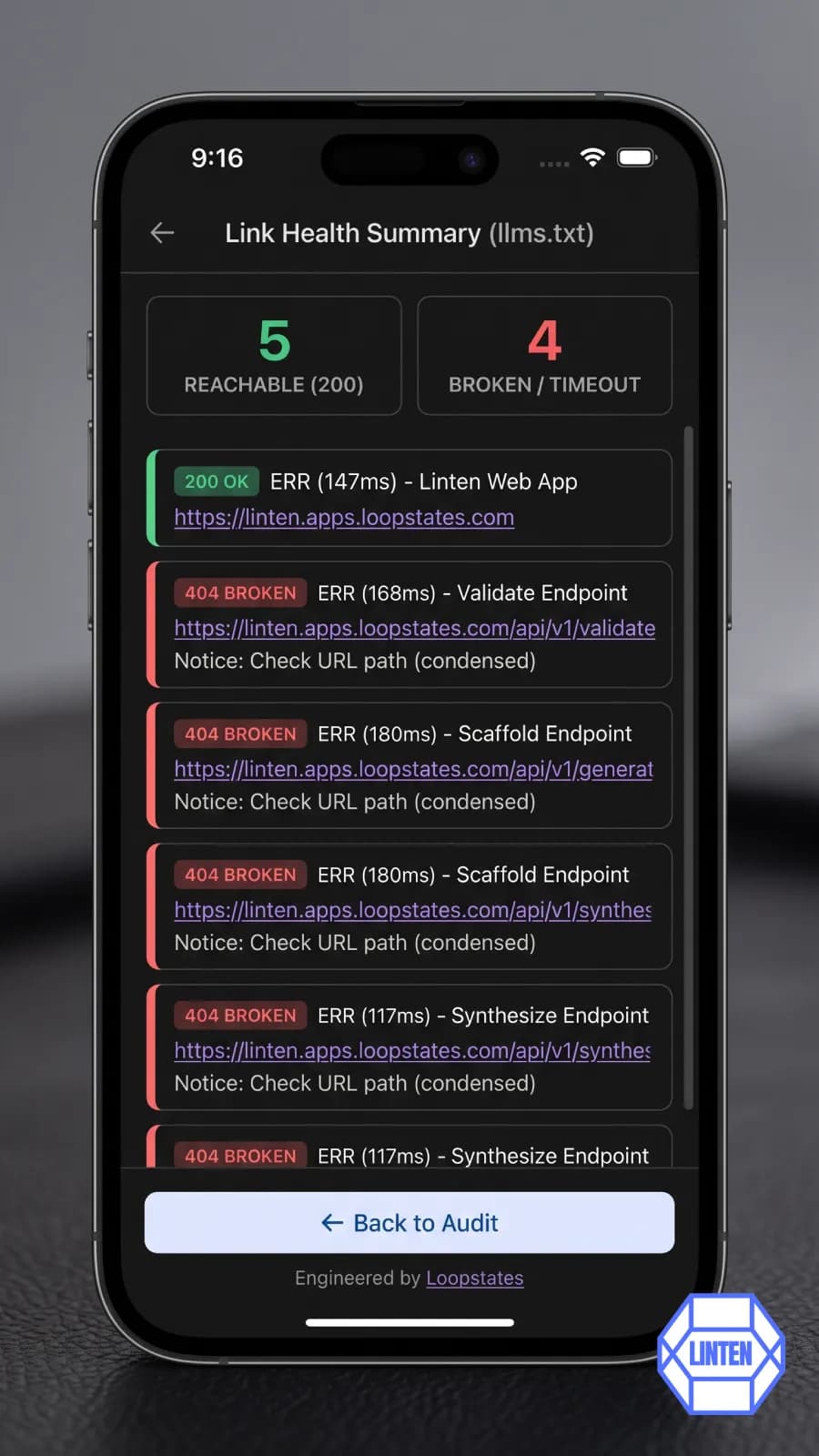 Linten screenshot