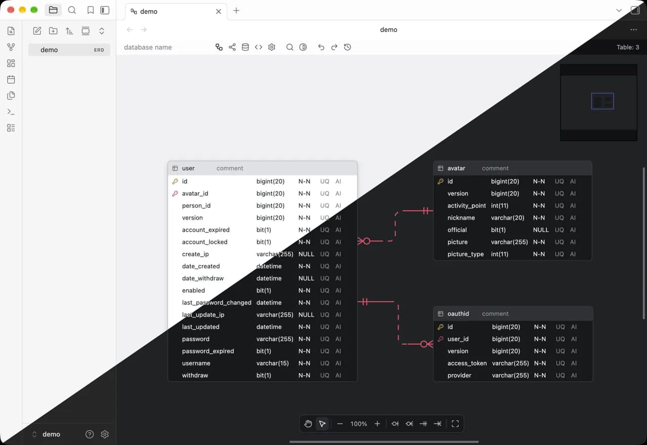 ERD Editor screenshot