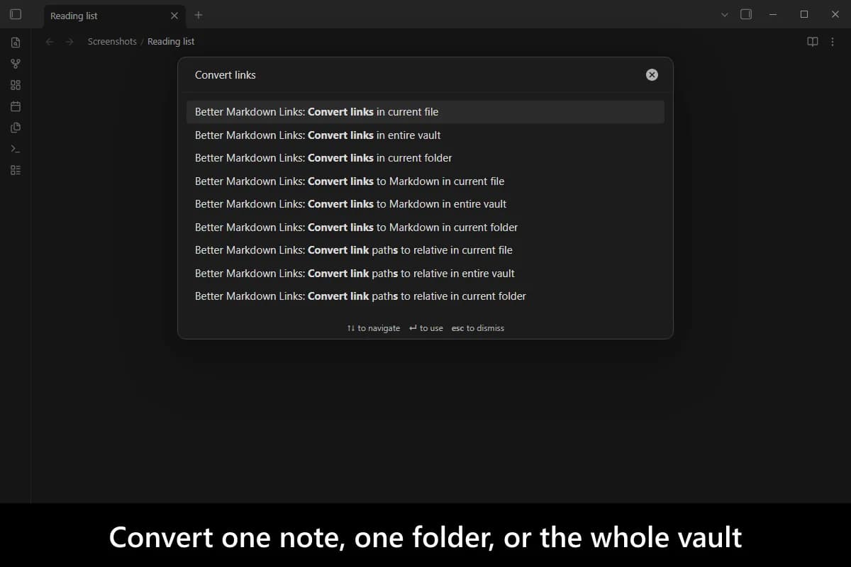 Better Markdown Links screenshot
