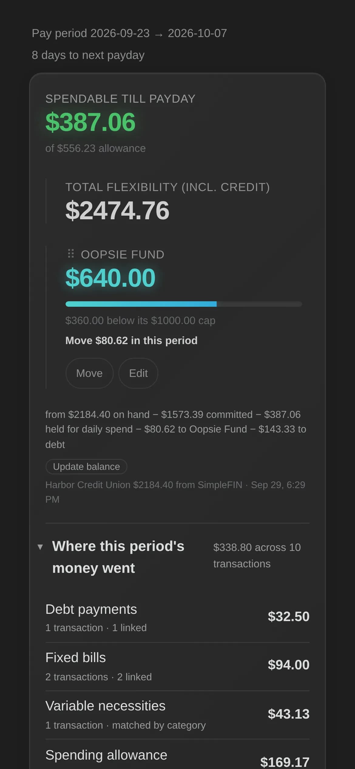 Budget Tracker screenshot