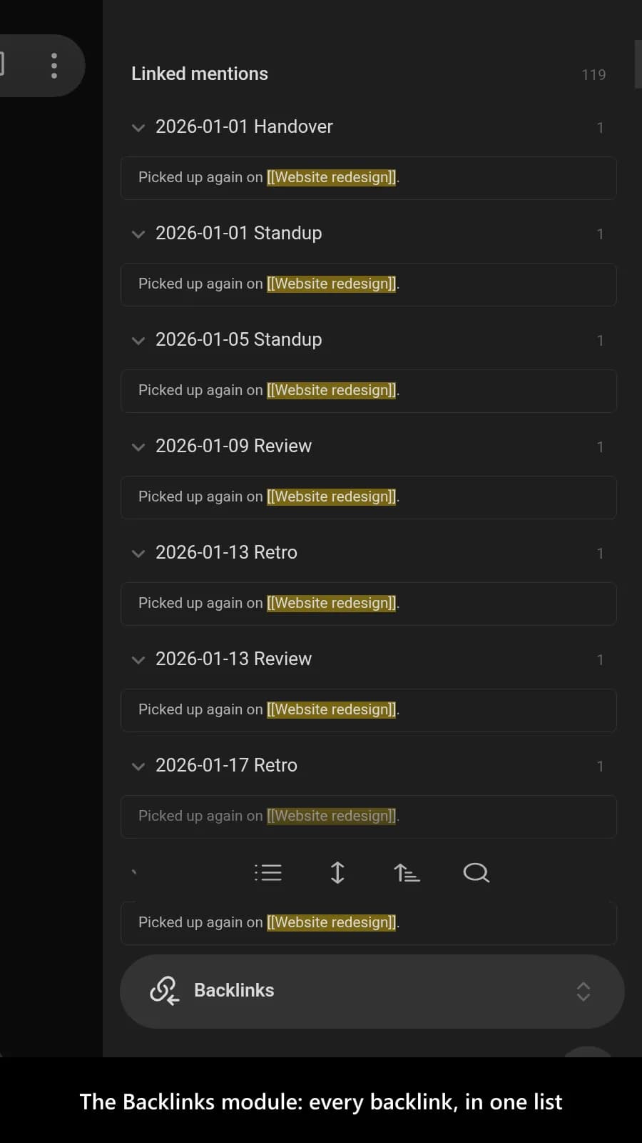 Advanced Metadata Cache screenshot