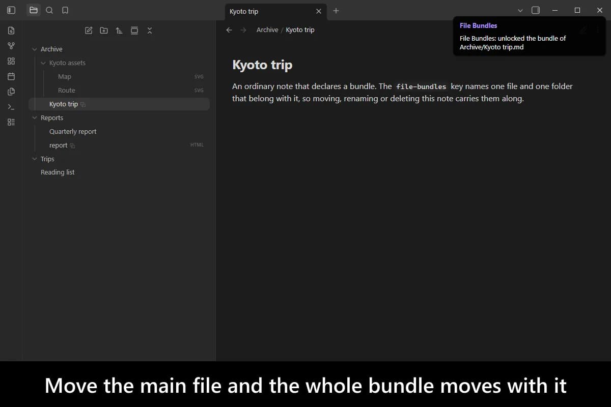File Bundles screenshot