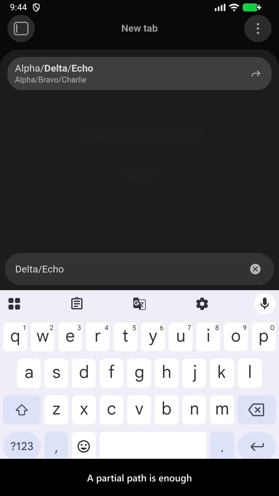 Alias Quick Switcher screenshot