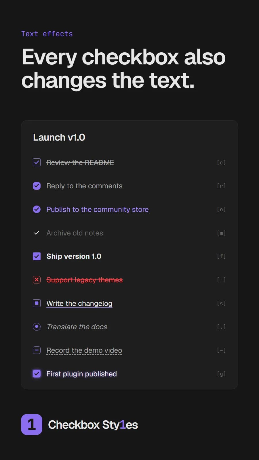 Checkbox Sty1es screenshot