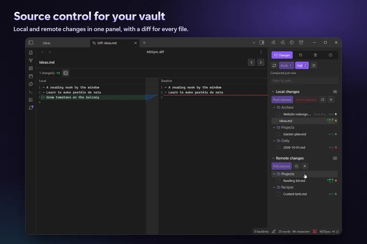 MDSync screenshot