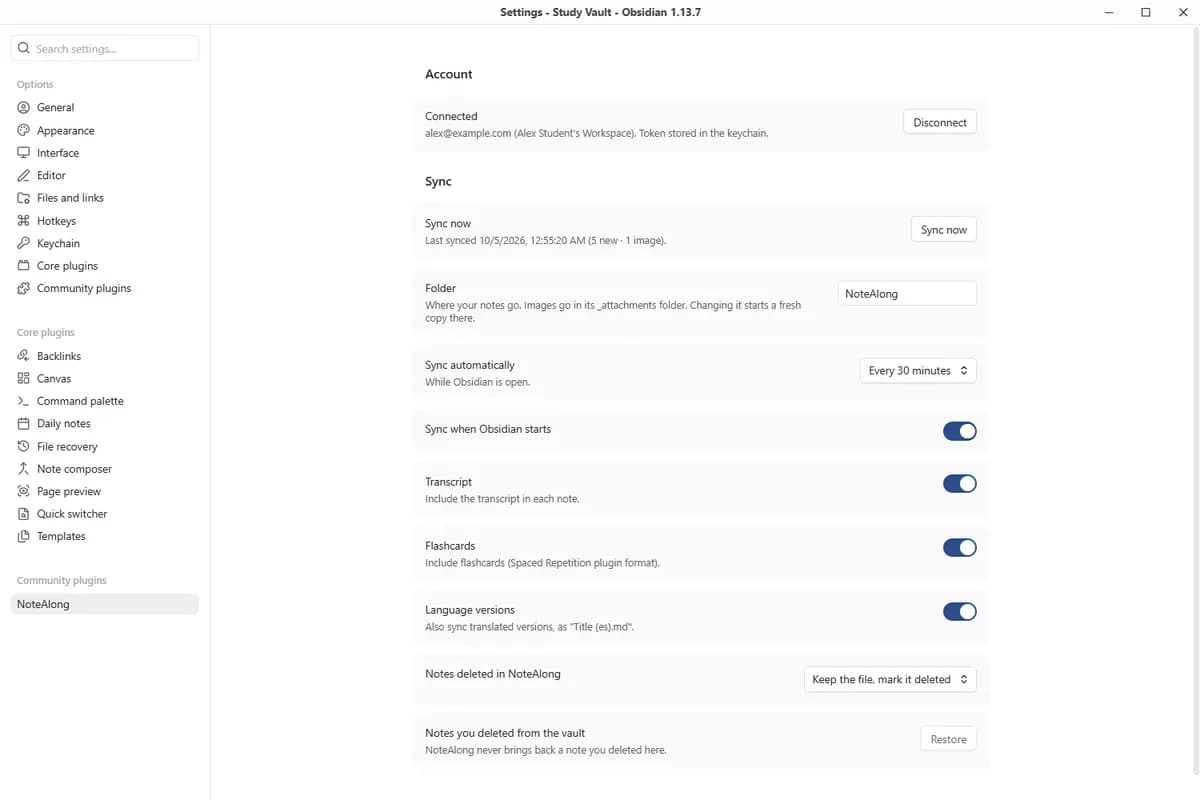 NoteAlong screenshot