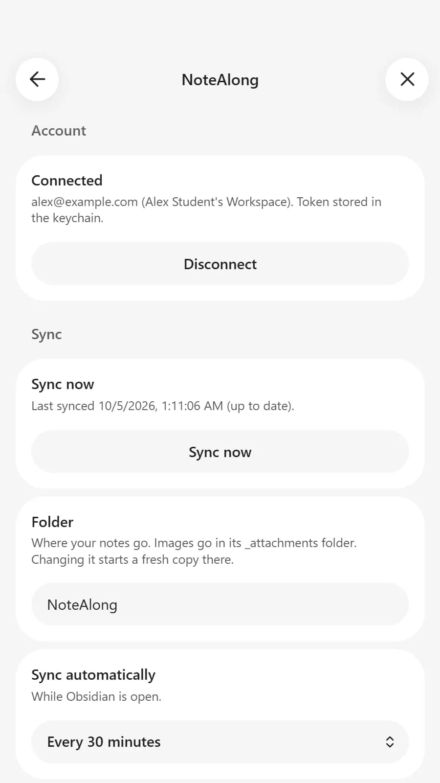 NoteAlong screenshot