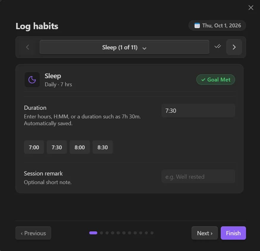 Temperans Habits screenshot