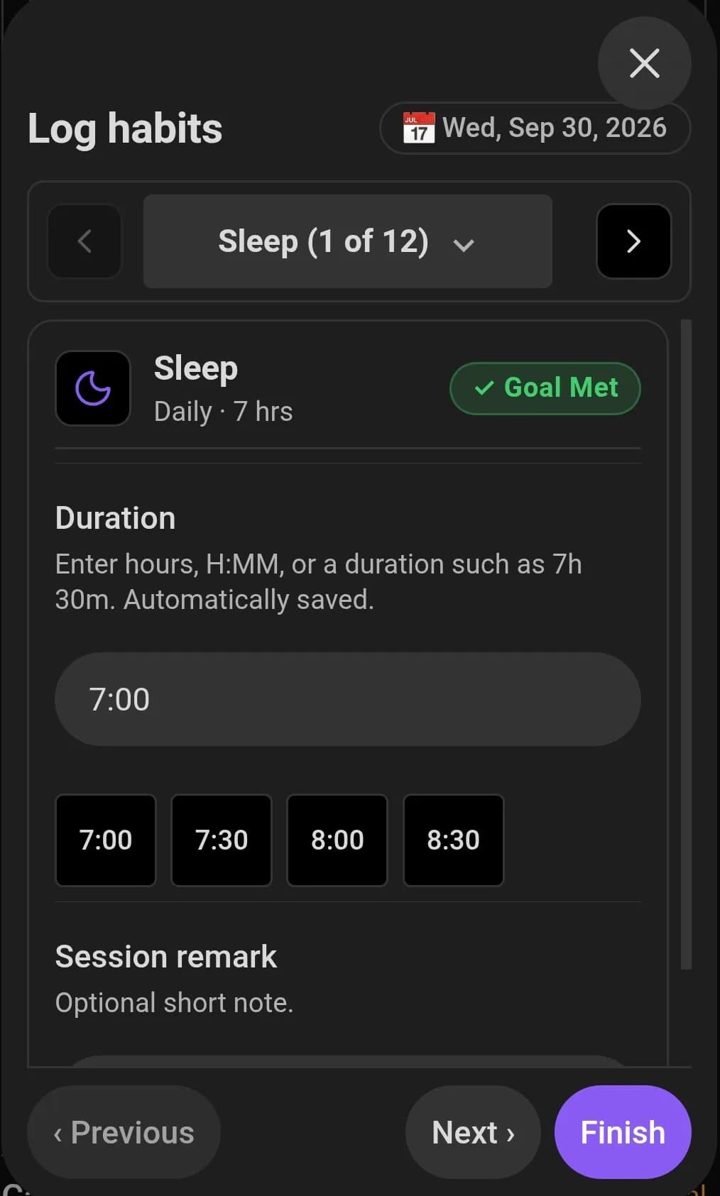 Temperans Habits screenshot