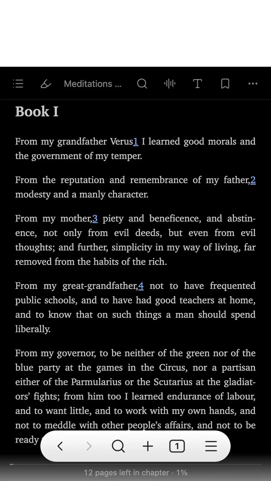Octavo Reader screenshot