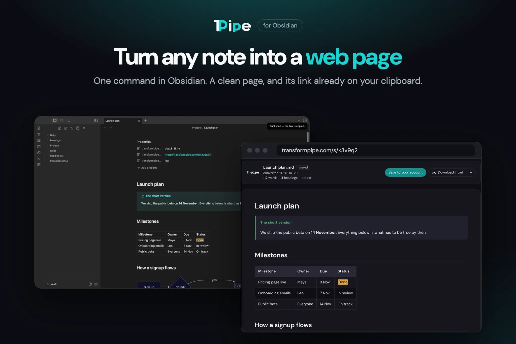 TransformPipe screenshot