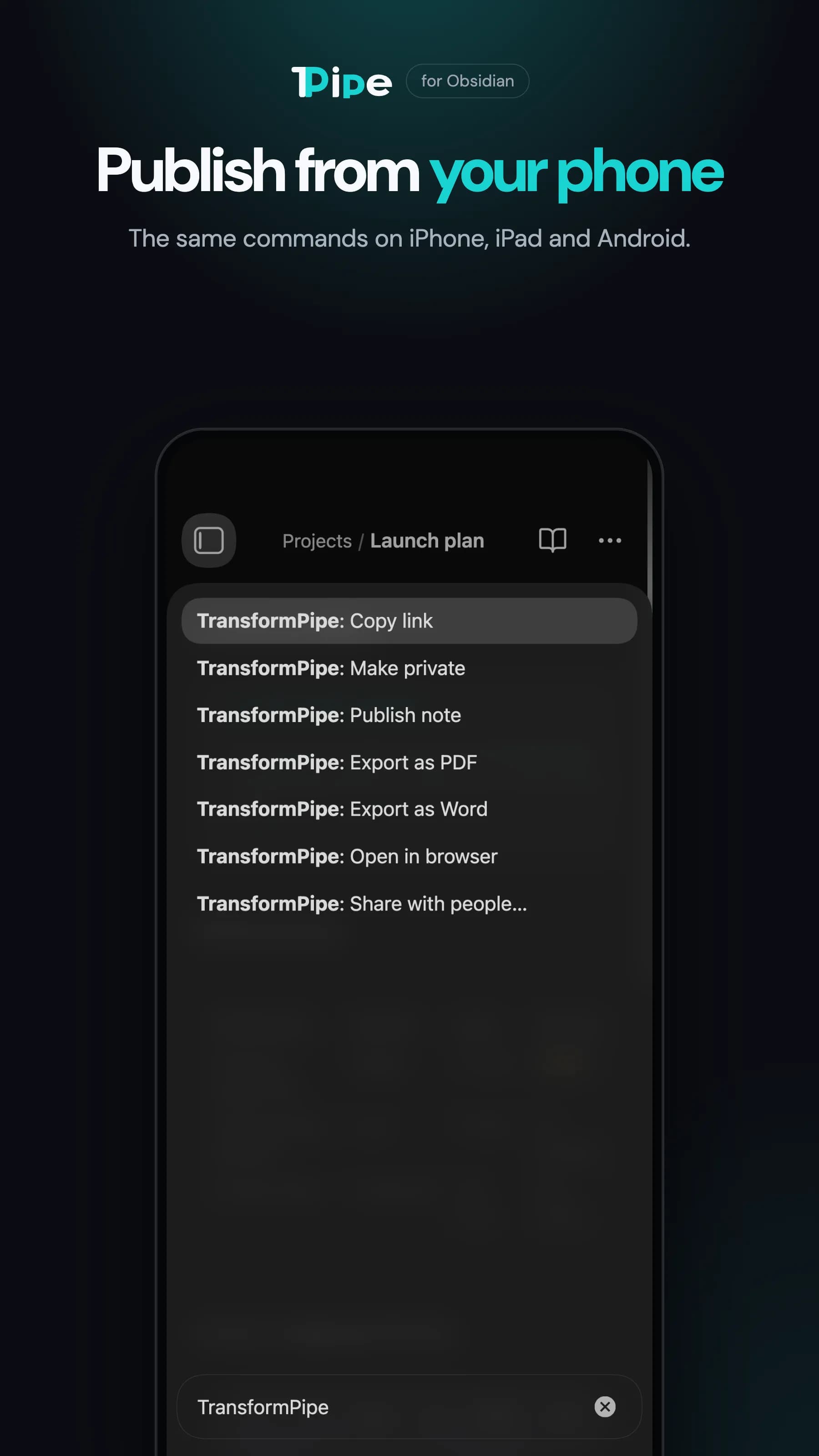 TransformPipe screenshot